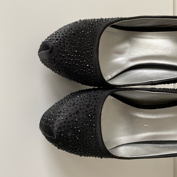 Paprika | Black Rhinestone Studded Stiletto Heels - Picture 7 of 13